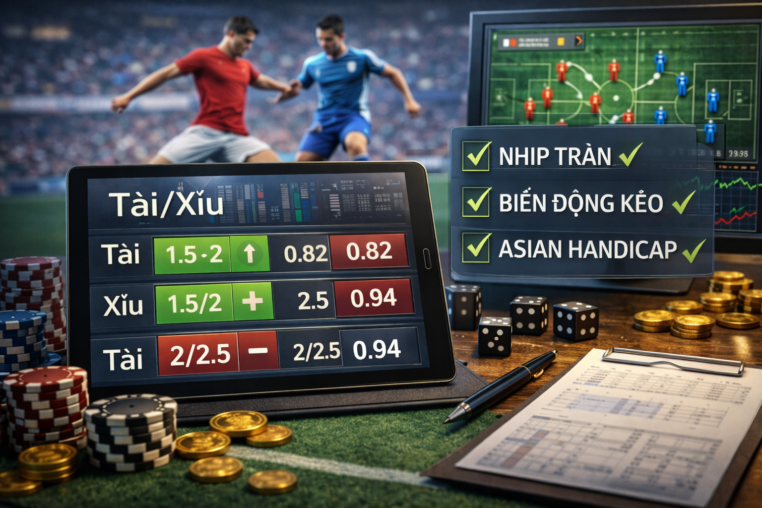 Tài/Xỉu cá cược bóng đá trực tuyến