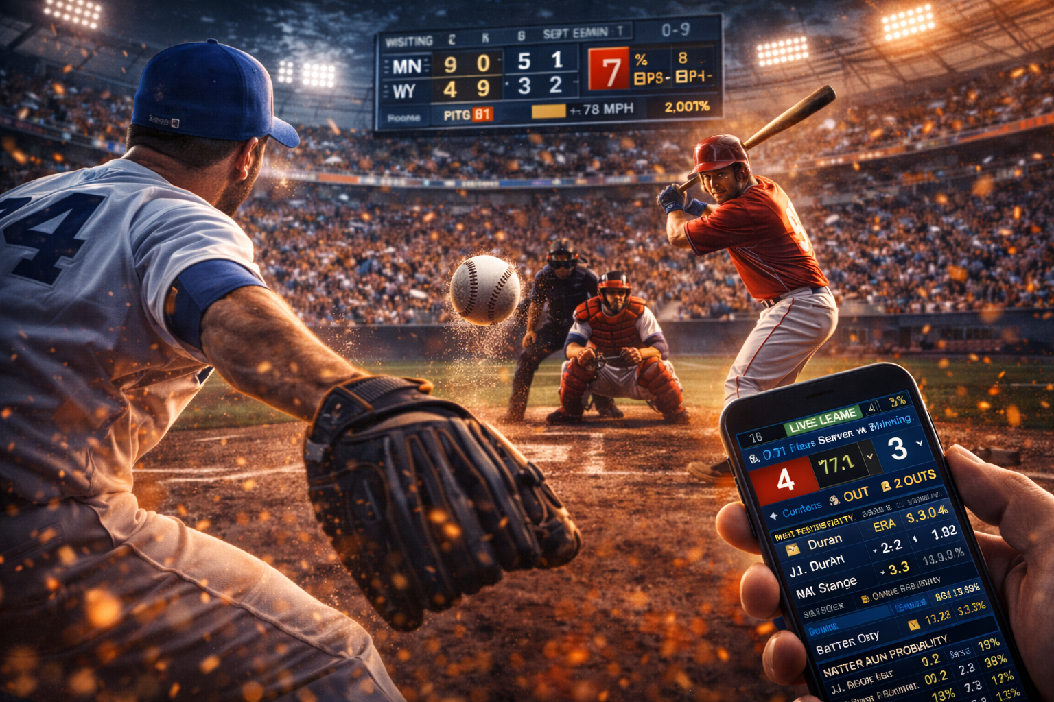 Trận đấu bóng chày hấp dẫn