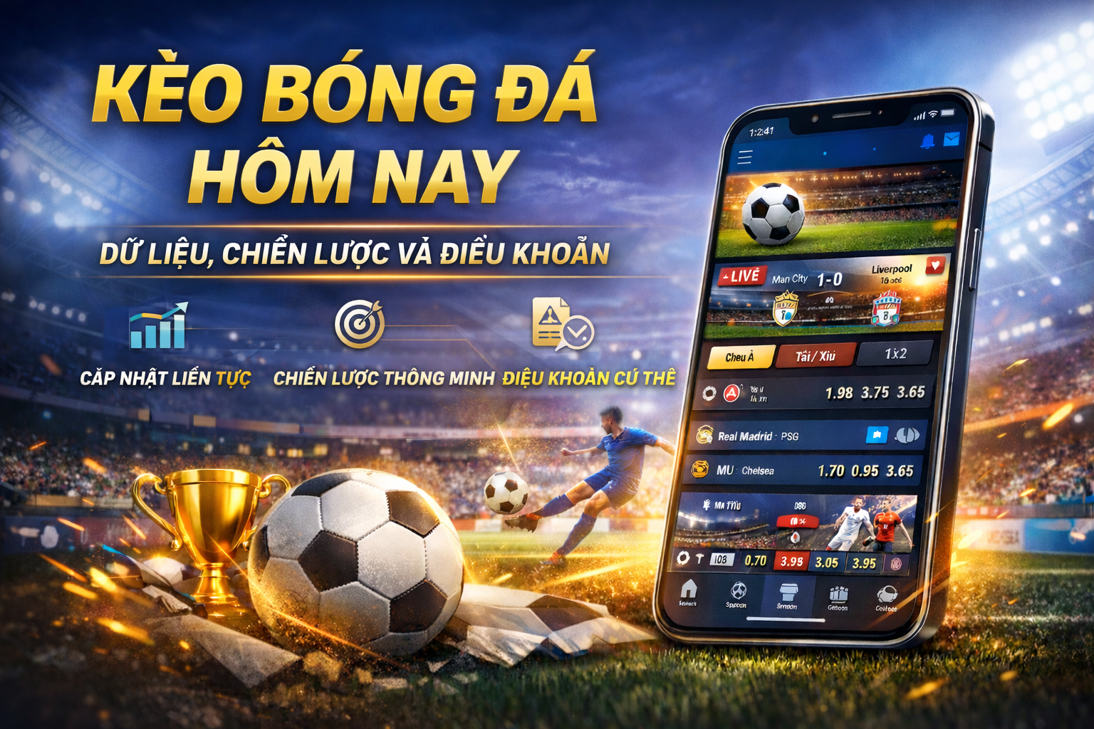 Kèo bóng đá hôm nay nổi bật